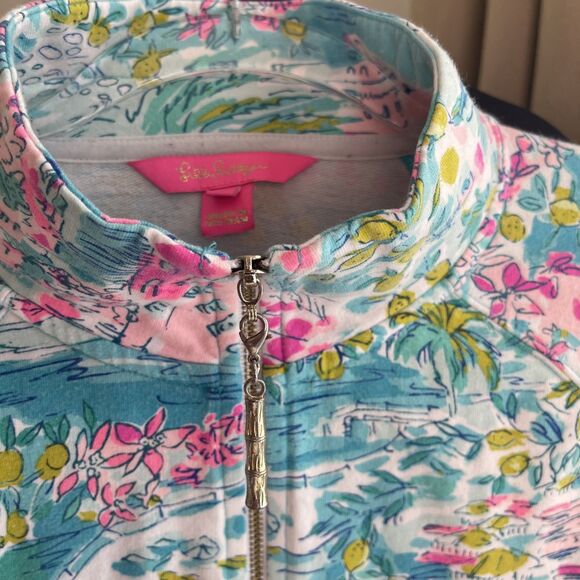 Lilly Pulitzer Skipper Popover Rare Print Postcards From Positano UPF 50+ Small - Picture 3 of 8